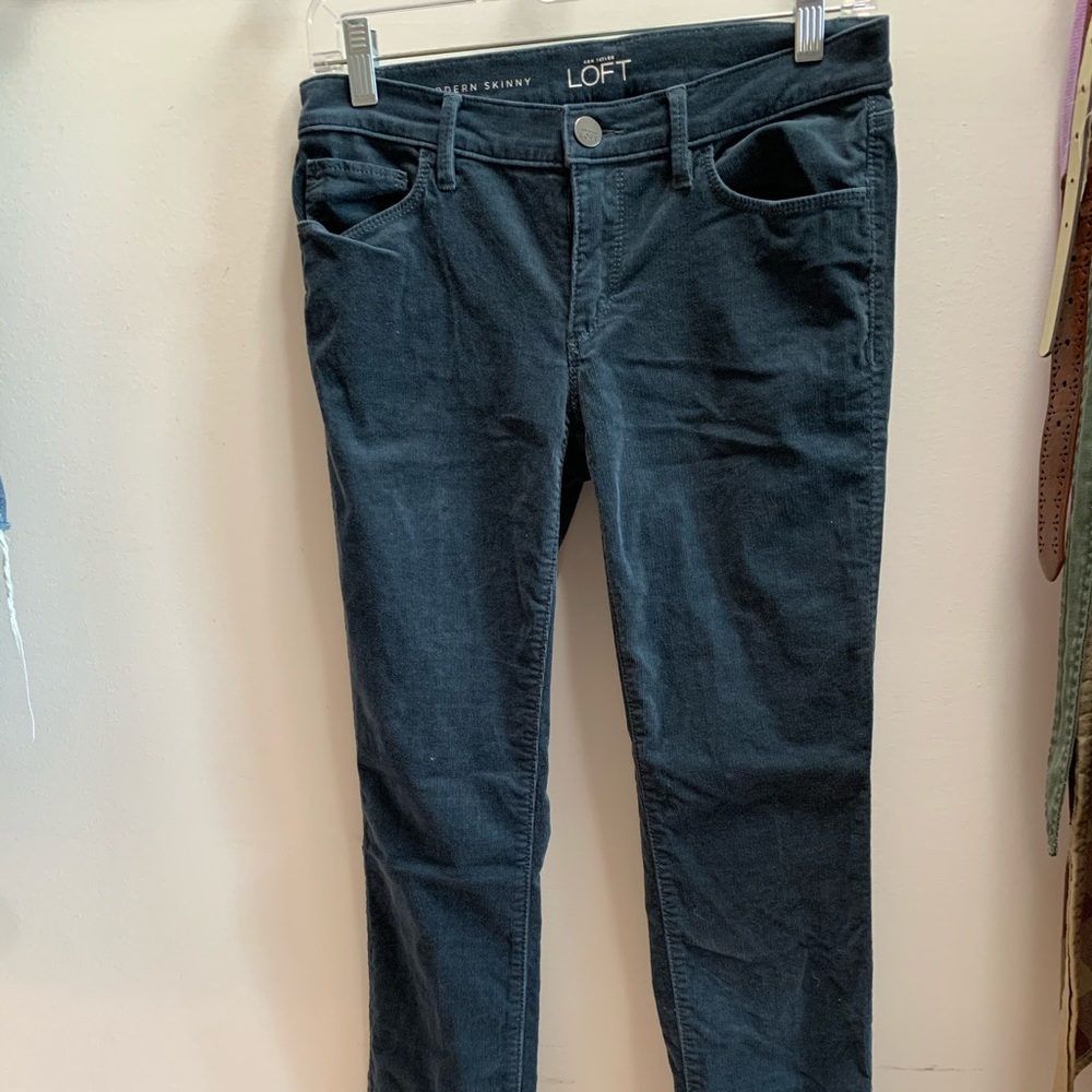 Blue corduroy skinny pant